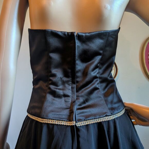 Jessica McClintock Black Strapless Midi Dress - Picture 9 of 10